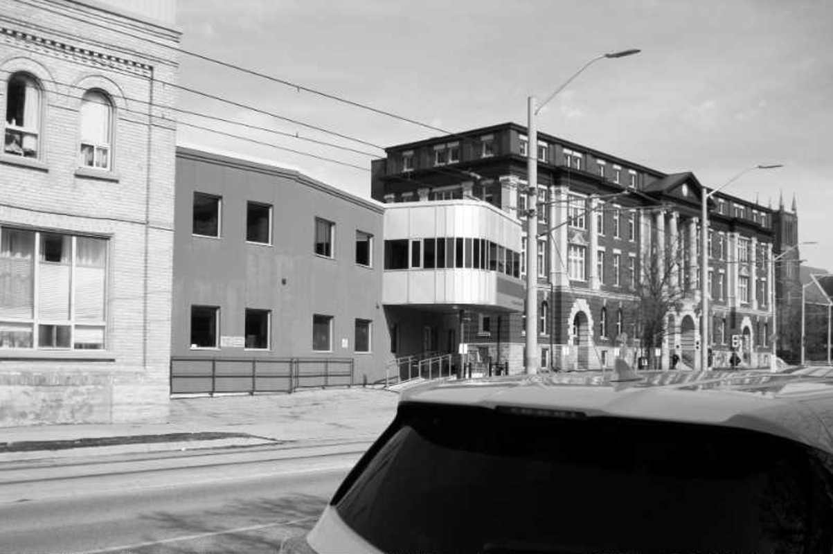 Safe injection site building entrance